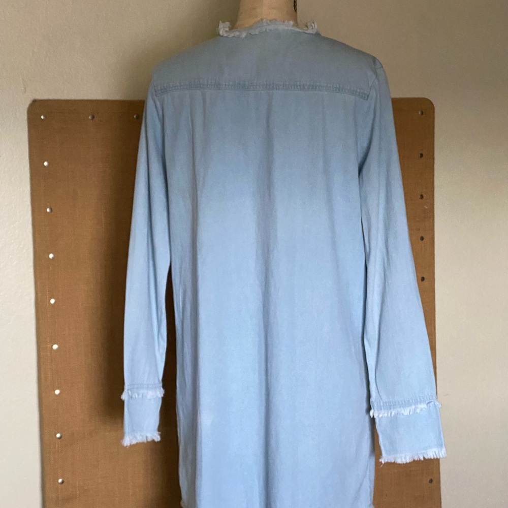 36 POINT 5 DENIM BLACK LACE SHIRT DRESS - Picture 9 of 12